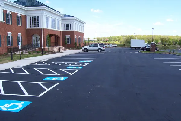 Freshly Painted Parking Lot