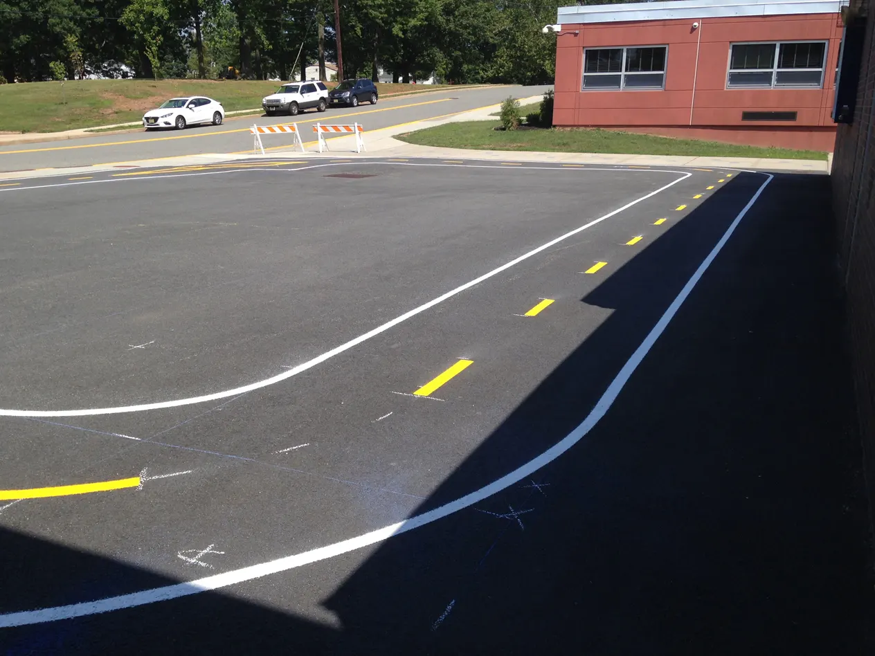 Painted Driving Track at School